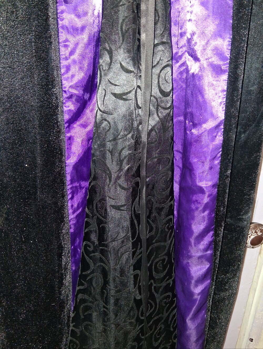Purple And Black Long Dress For Costume - Picture 3 of 9